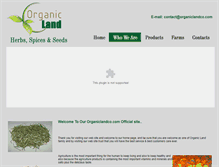Tablet Screenshot of organiclandco.com